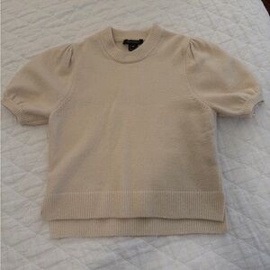 French Connection Cream Short Sleeve Sweater